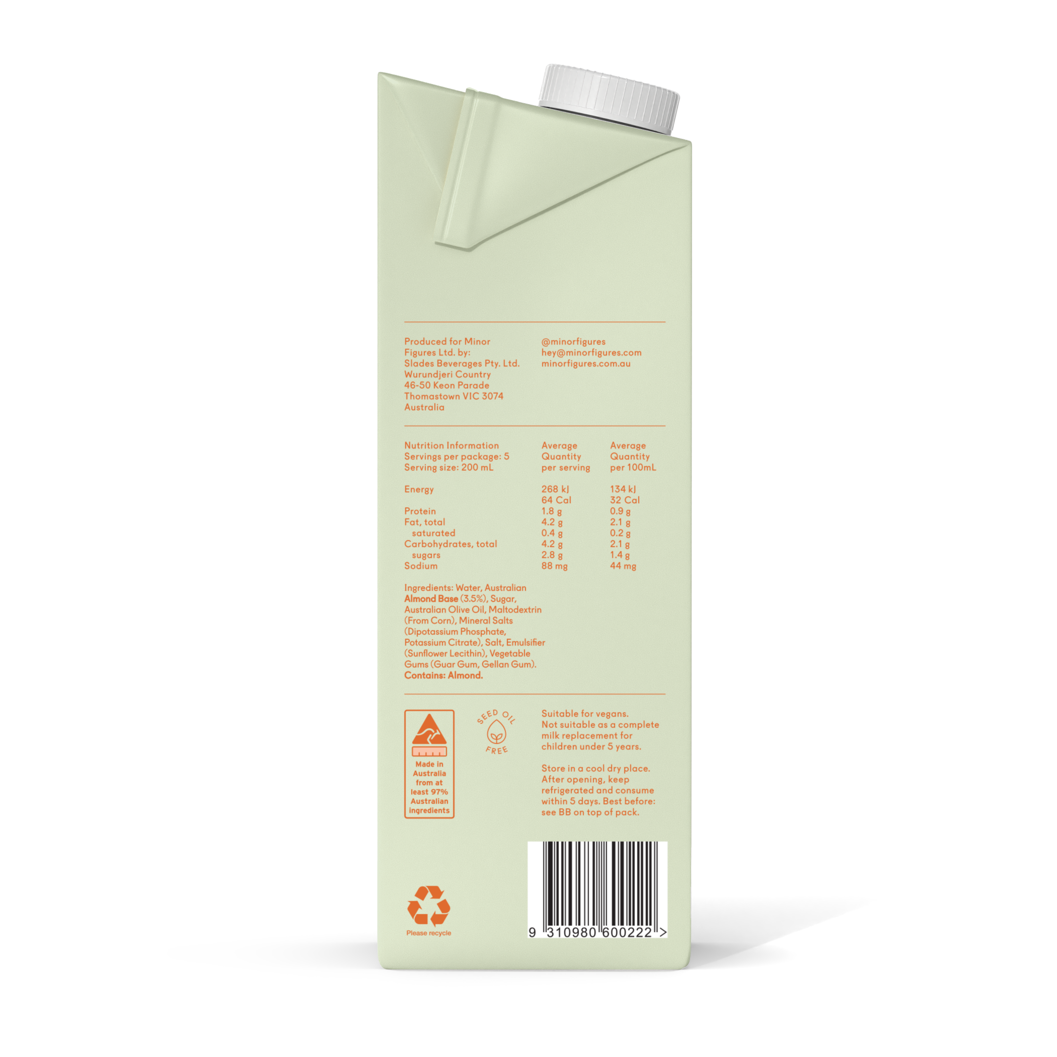 Barista Almond Milk (1L) - case of 6